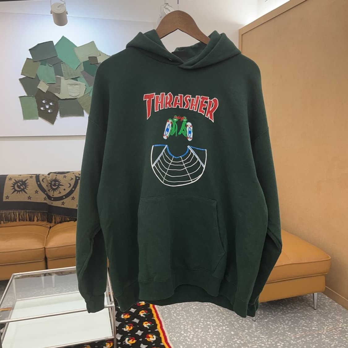 트레셔 키치 닌자거북이 더블즈 딥그린 후드티 L C07158 상품이미지3