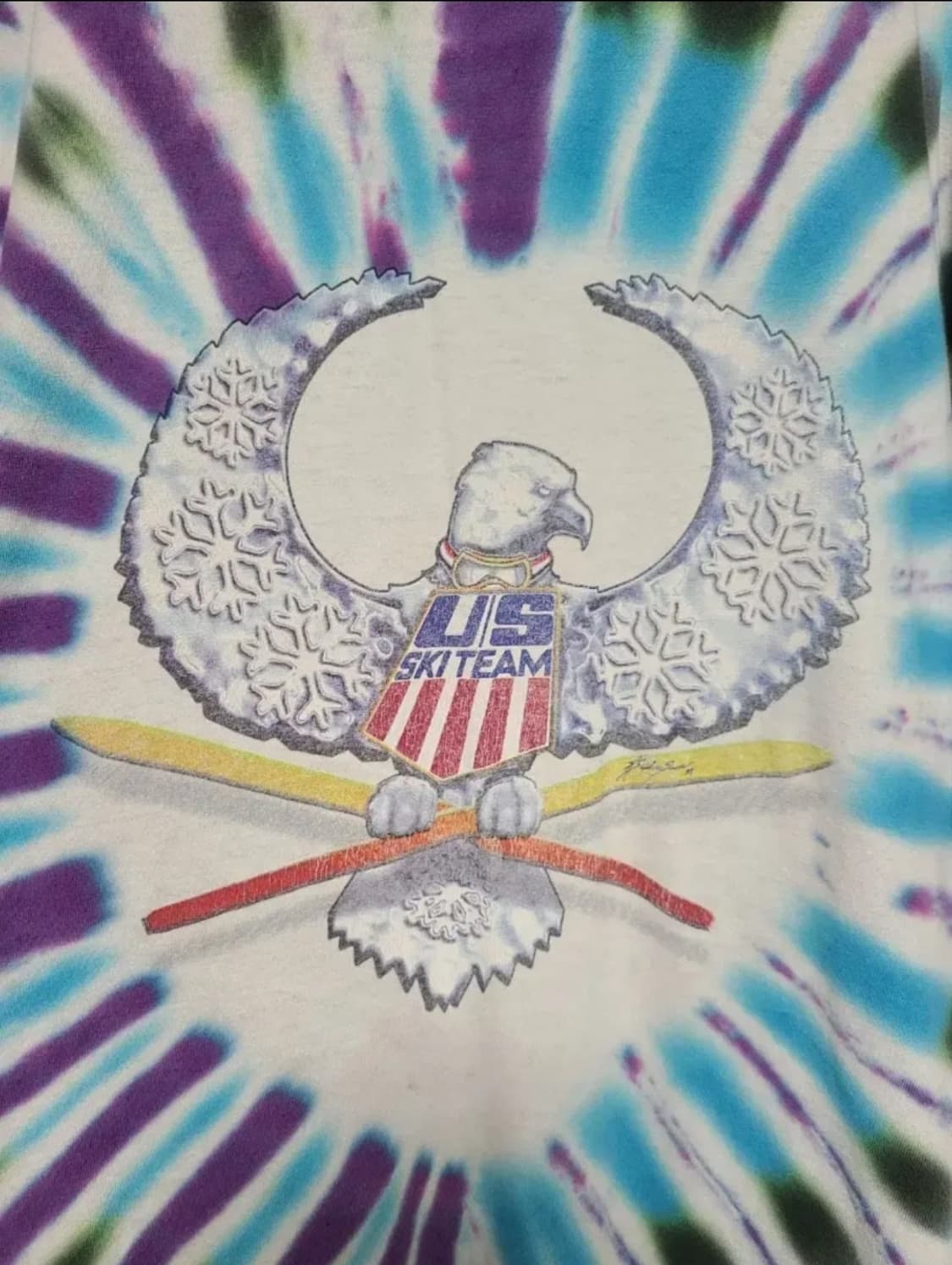 90년대 US SKI TEAM x 그레이트풀데드 타이다이 상품이미지8