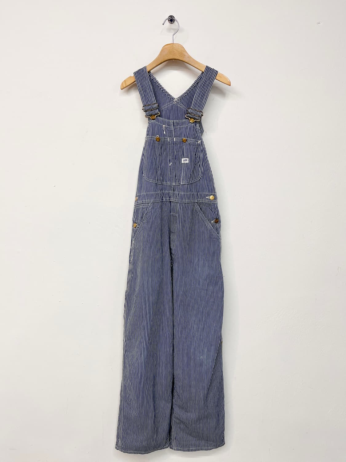 리 스트라이프 데님 오버롤 상품이미지4