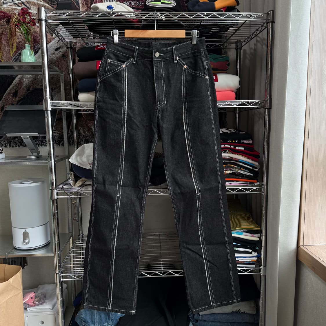 디메이든 흑청 데님 팬츠 상품이미지3