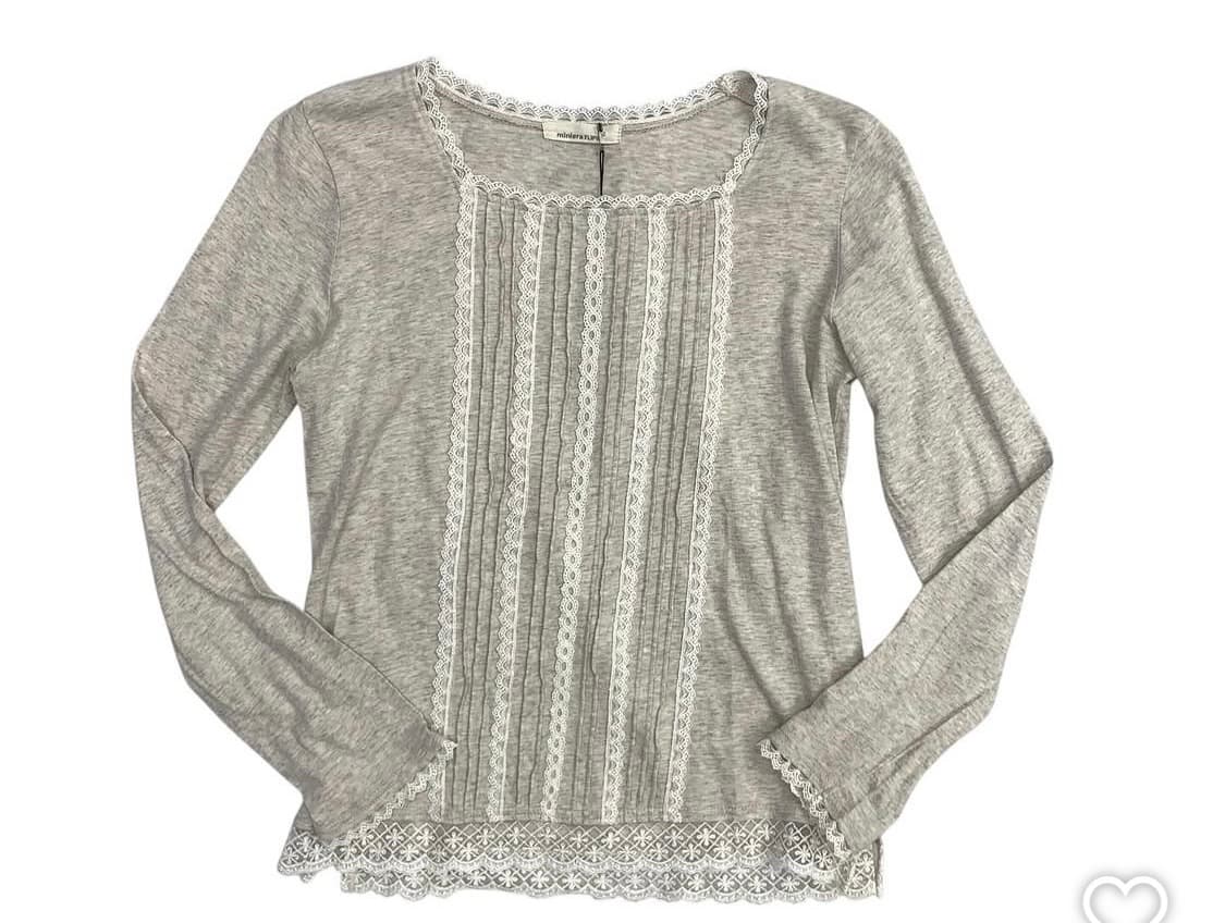 빈티지 레이스 멜란지 모리 탑 상품이미지1