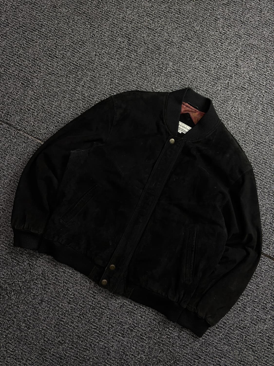 90s 아카이브 스웨이드 블랙 봄버 자켓 1937 상품이미지1