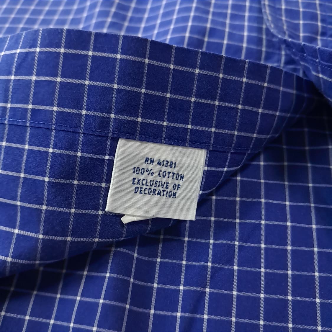 CK319 XL 폴로 스몰 윈도우페인 로열블루 반팔 셔츠 남방 상품이미지5