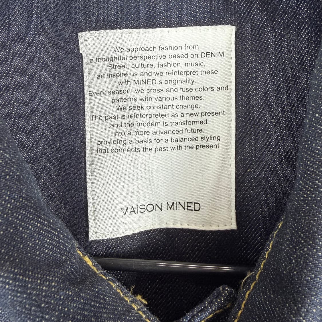 (L) 메종미네드 벨티드 데님 진청 자켓 상품이미지5
