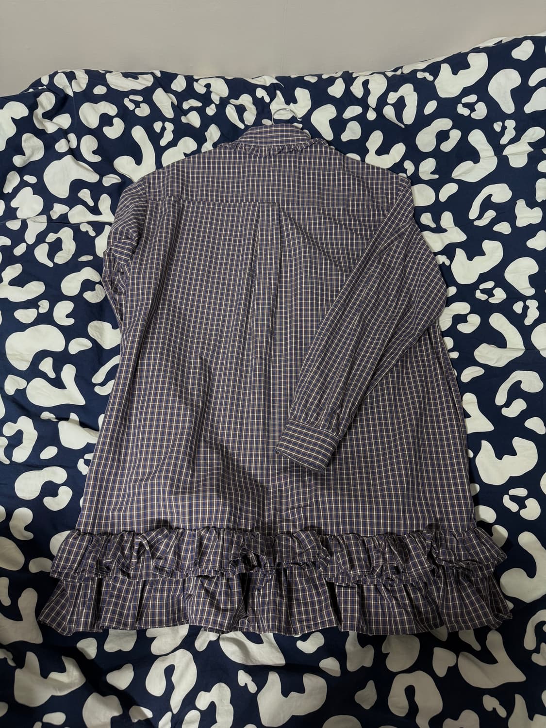 호쿠스포쿠스 Plum Check Trimming Shirt Dress 상품이미지6