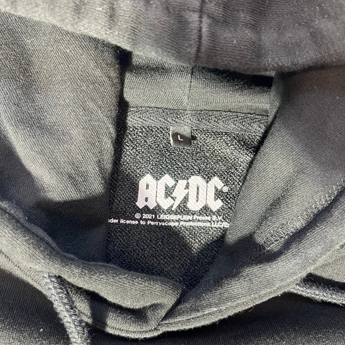 [L]AC DC 블랙 후드티 상품이미지4
