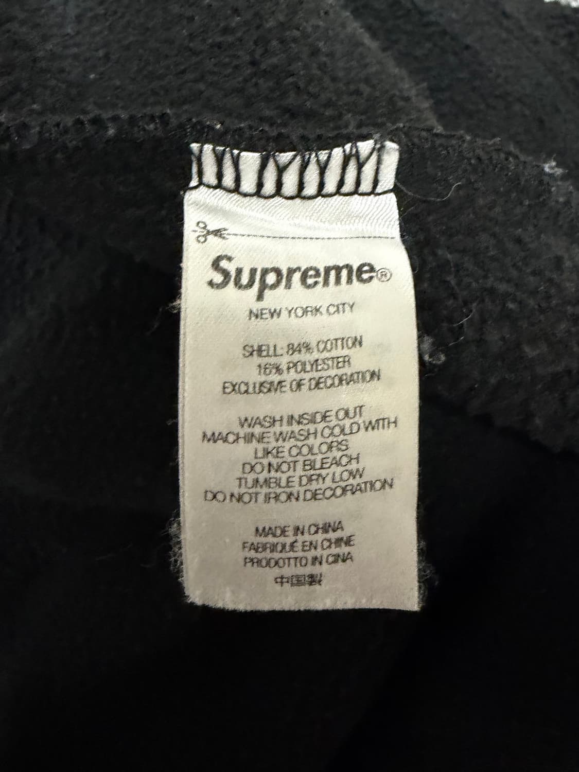 (M) 23ss 슈프림x디바인 후드 집업 블랙 상품이미지4