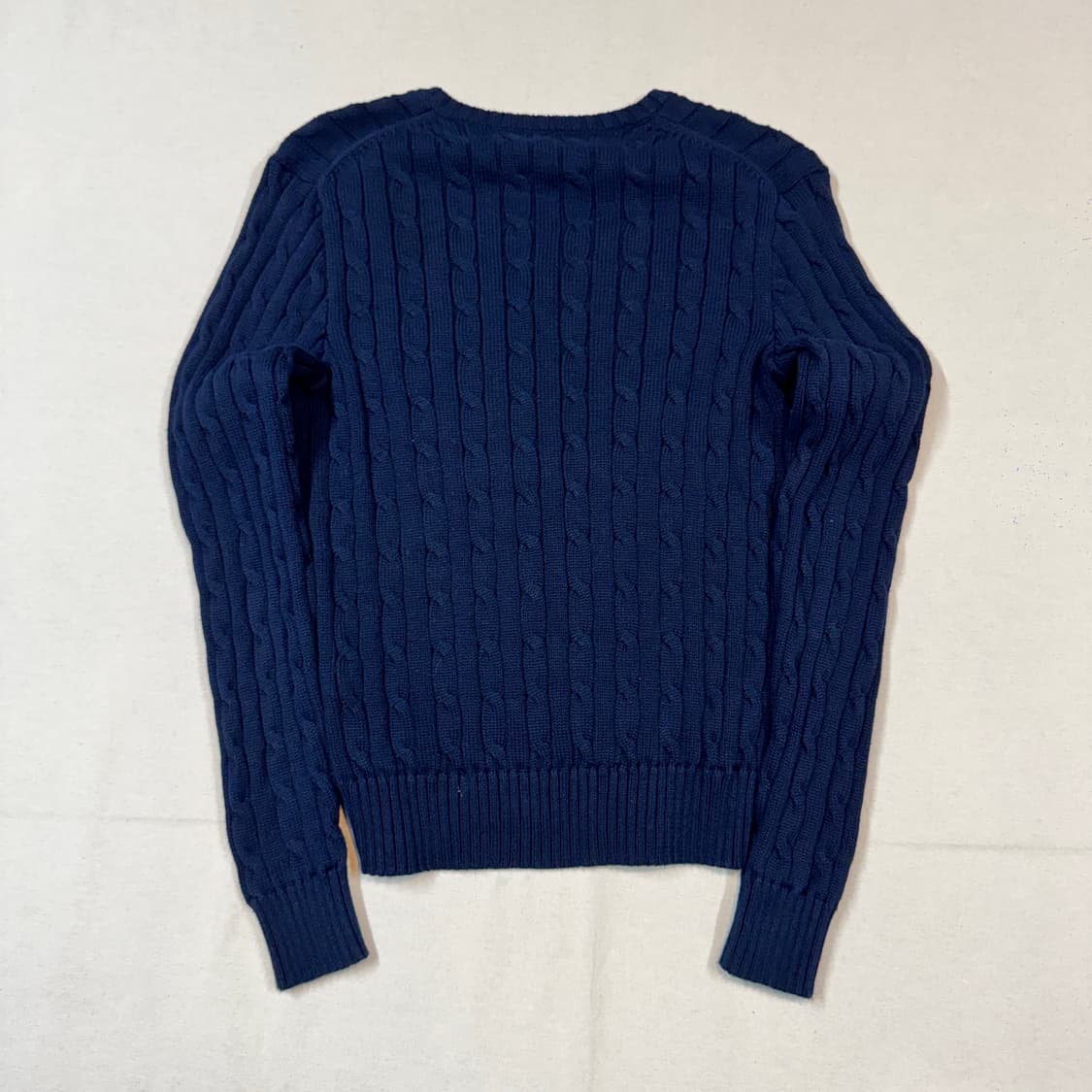 M) 폴로 랄프로렌 케이블 꽈배기 브이넥 니트 신형 큐알탭 상품이미지5