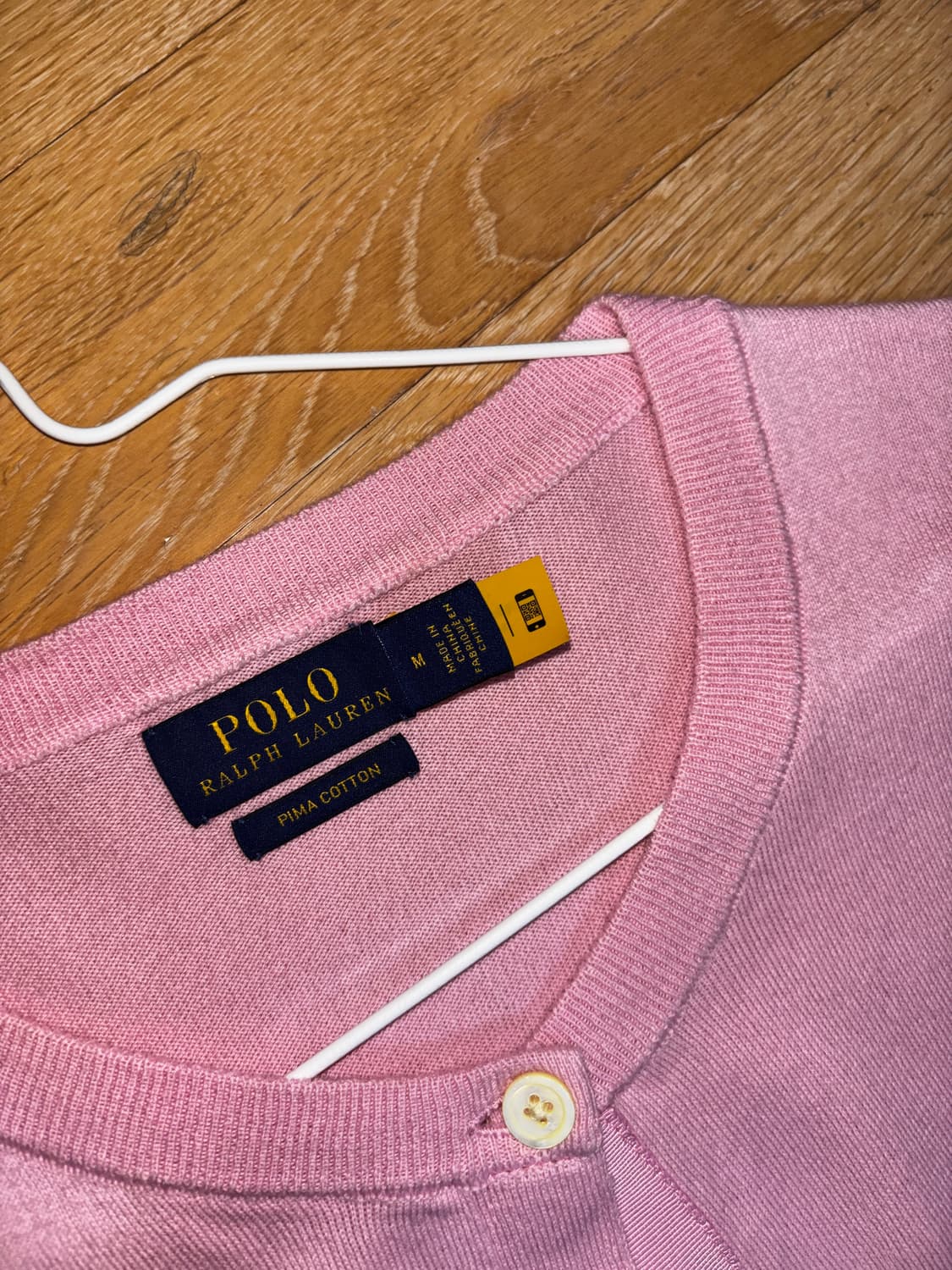 폴로 피마코튼 핑크 가디건 상품이미지3