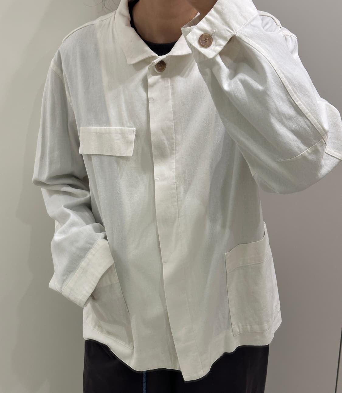 when we will 린넨 자켓 화이트 상품이미지5