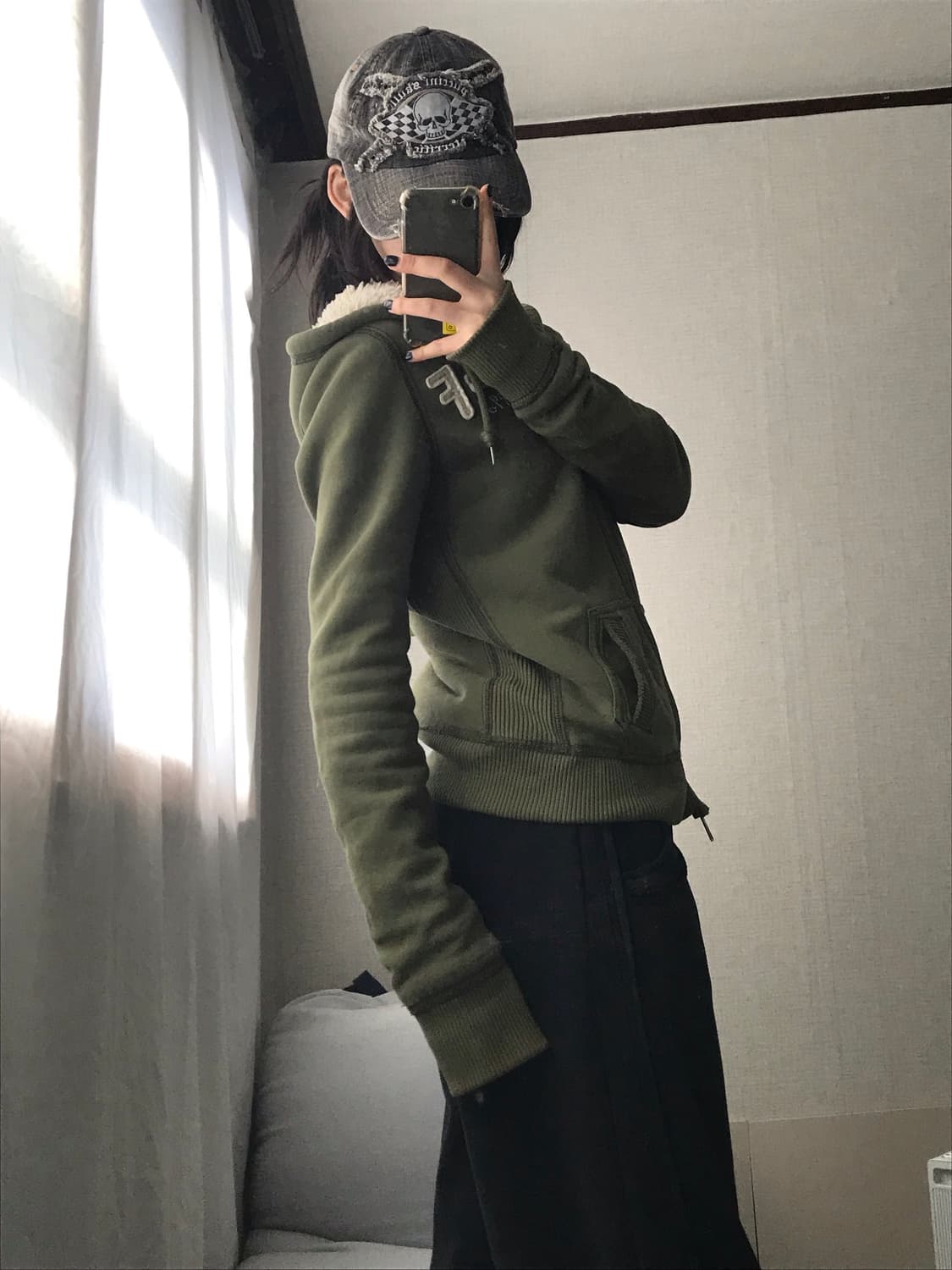 아베크롬비 카키 울프죠 투웨이 후드집업 상품이미지3