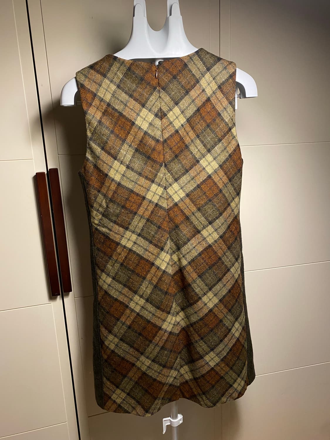 BCBG 체크모직 원피스S 상품이미지6