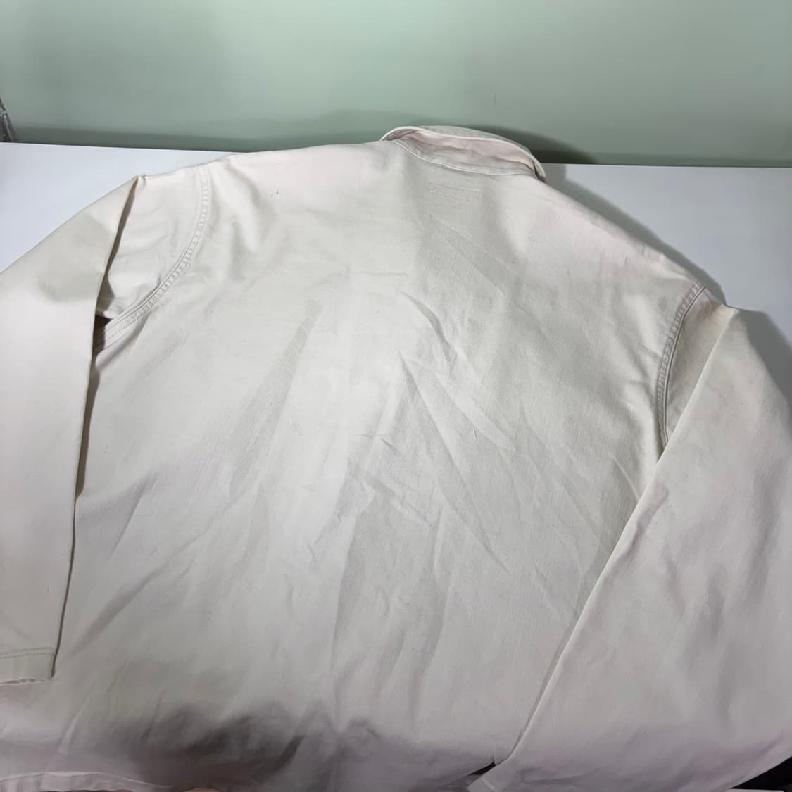 XL 유니클로 크림아이보리 오버핏 코튼 워크자켓 상품이미지3