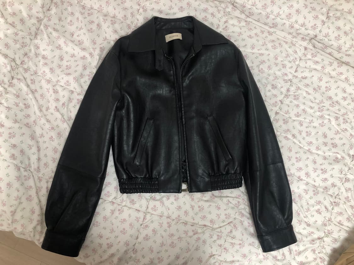 HOWUS 블랙 가죽 자켓 S 상품이미지3