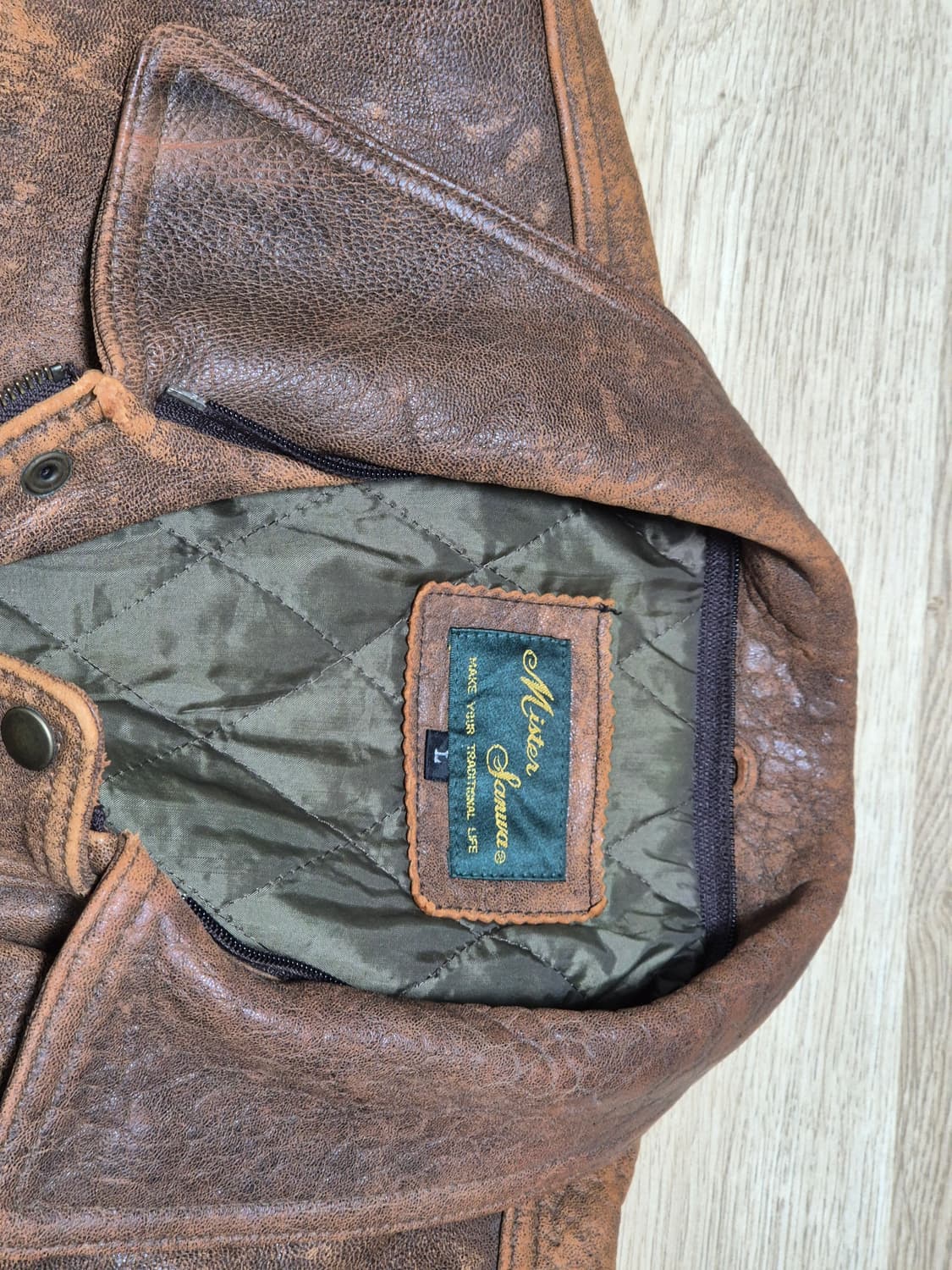 Mister sanwa 소가죽 A-2 자켓 L  상품이미지2