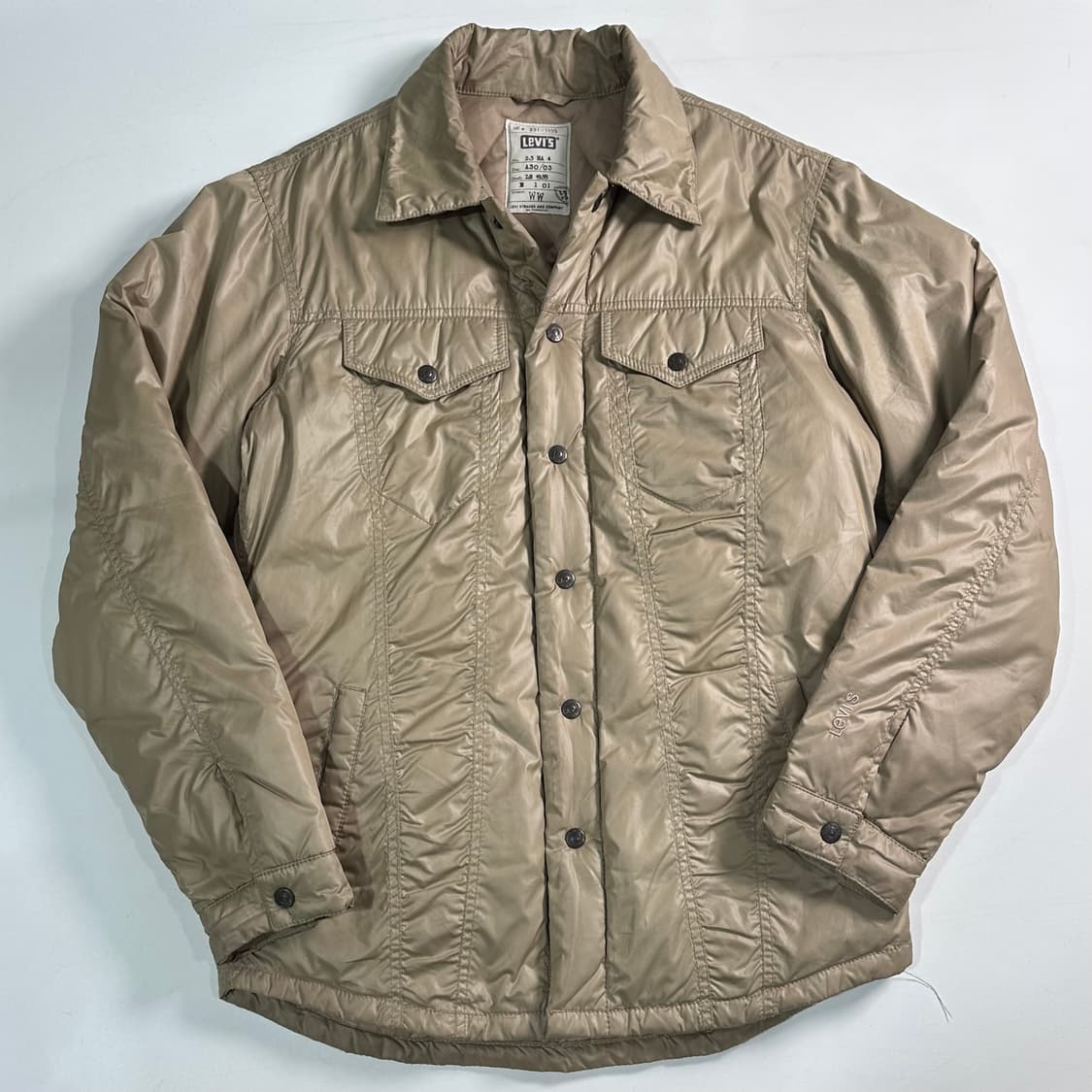 리바이스 베이지 다운 셔츠 자켓  상품이미지1