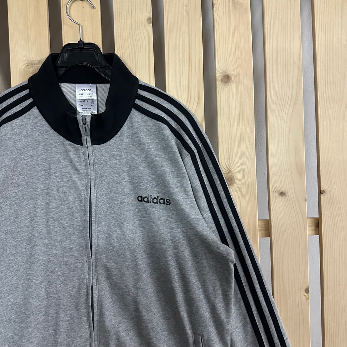 (XL) 아디다스 그레이 코튼 집업 져지 트랙탑 상품이미지4