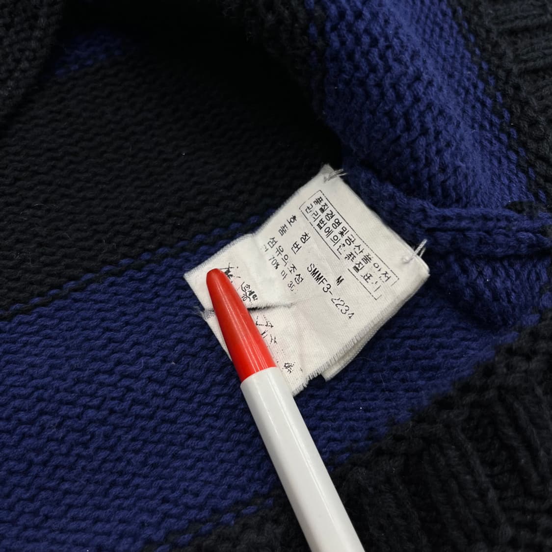 폴로 랄프로렌 네이비 단가라 네이비 니트 M 상품이미지6