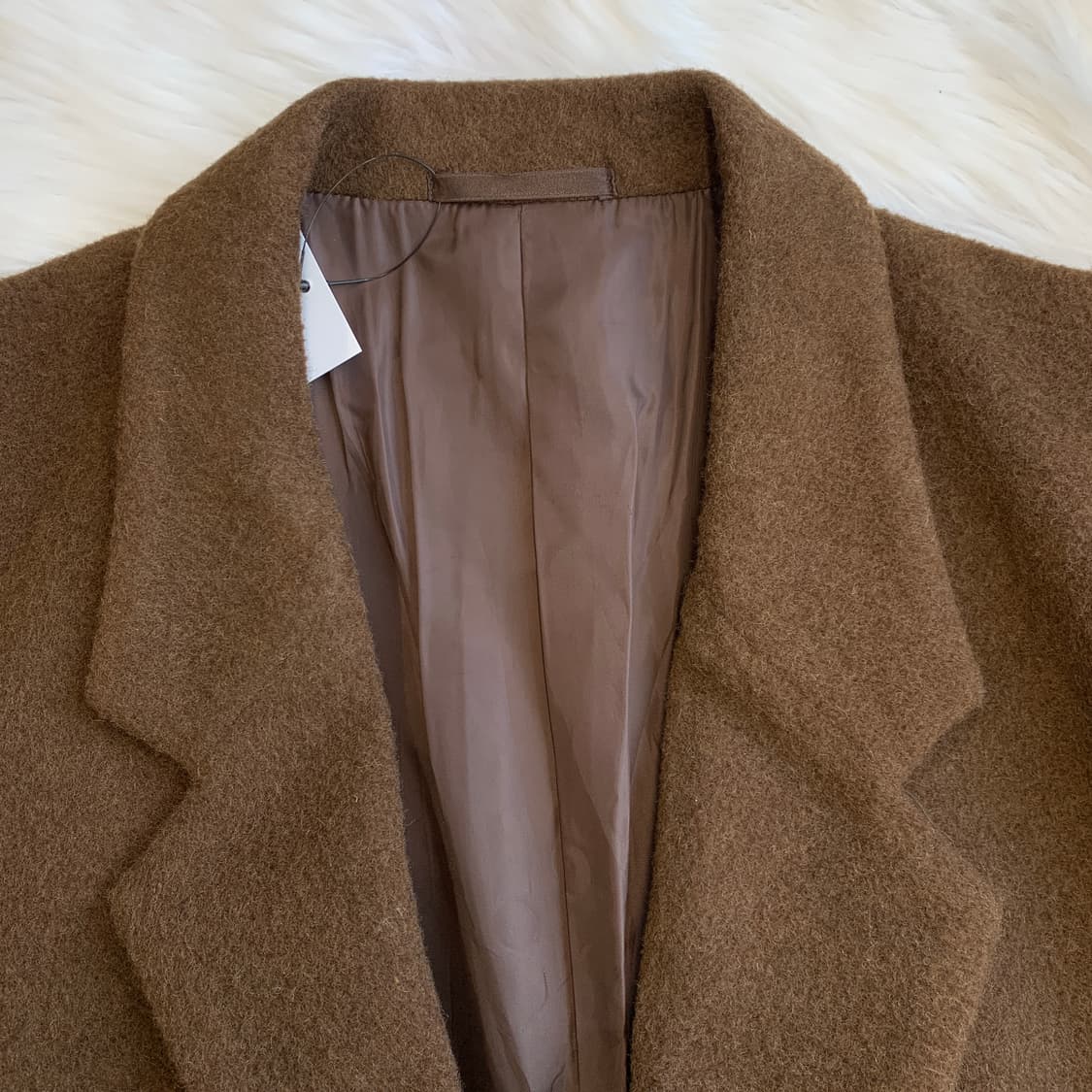 일본 빈티지 Synthetic 울 캐시미어 오버 맥시 롱코트 1740 상품이미지4