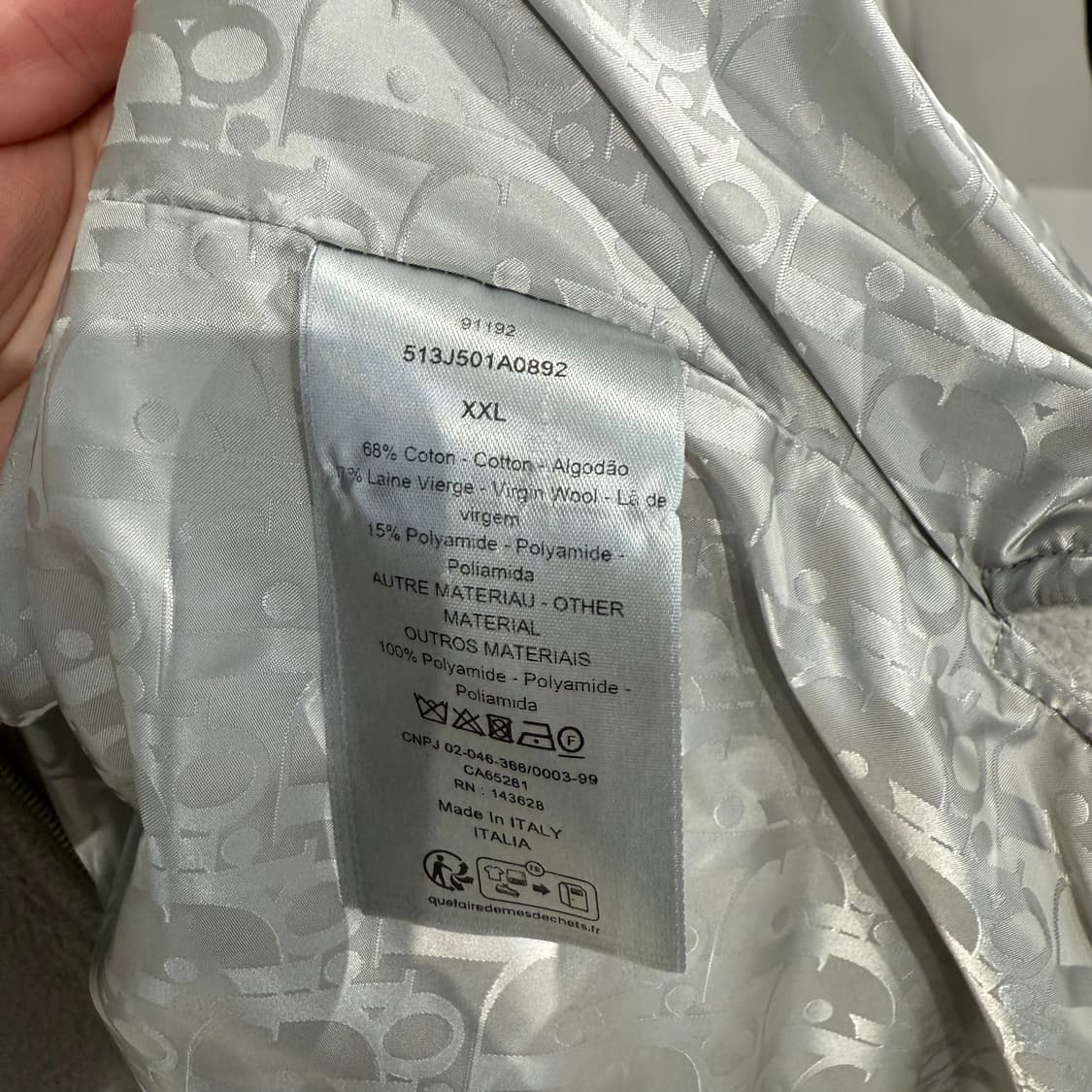 (2XL) 디올 오블리크 꾸뛰르 플리스 집업 자켓 상품이미지4