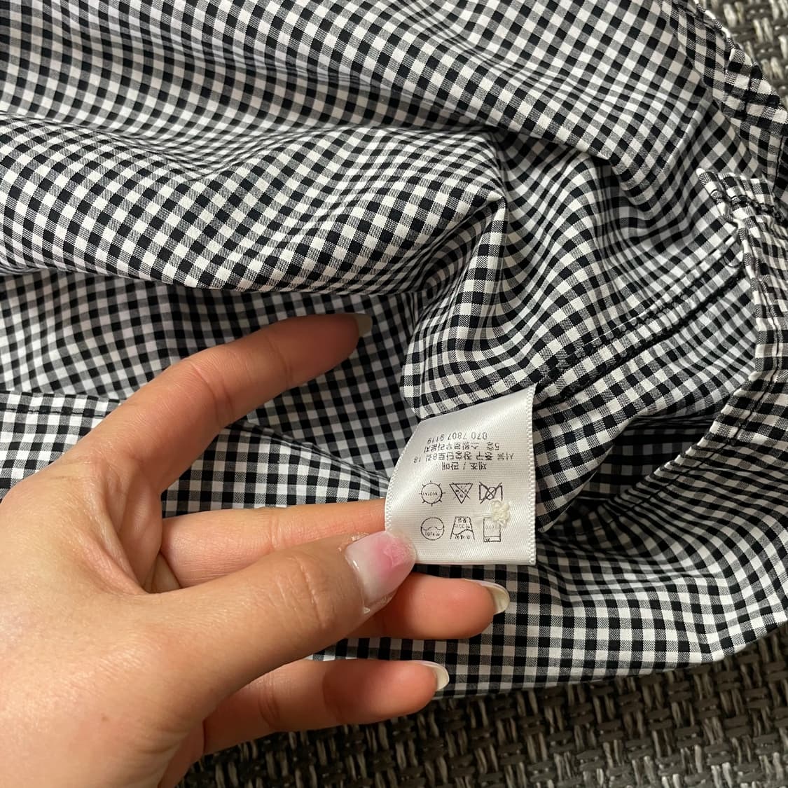 어나더오피스 깅엄 체크 반팔셔츠 M 상품이미지6