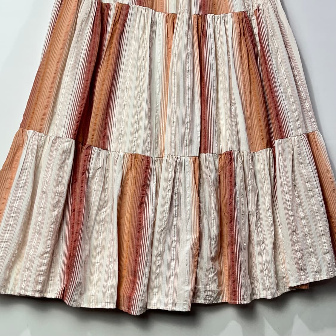 [JPN] 모리걸 스트라이프 패치워크 롱스커트 상품이미지3