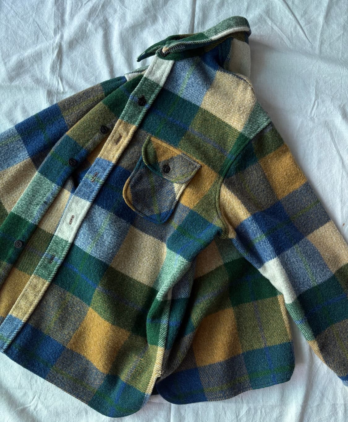 Vintage 50s 60s TownCraft 울 셔츠 상품이미지2