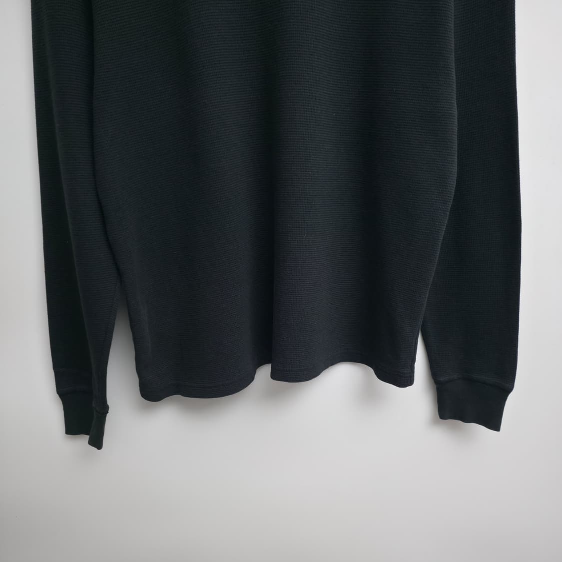 [L] 폴로 랄프로렌 와플 블랙 긴팔티 상품이미지3