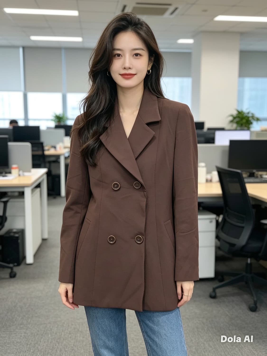 D&G 브라운 더블 버튼 재킷 42 상품이미지2