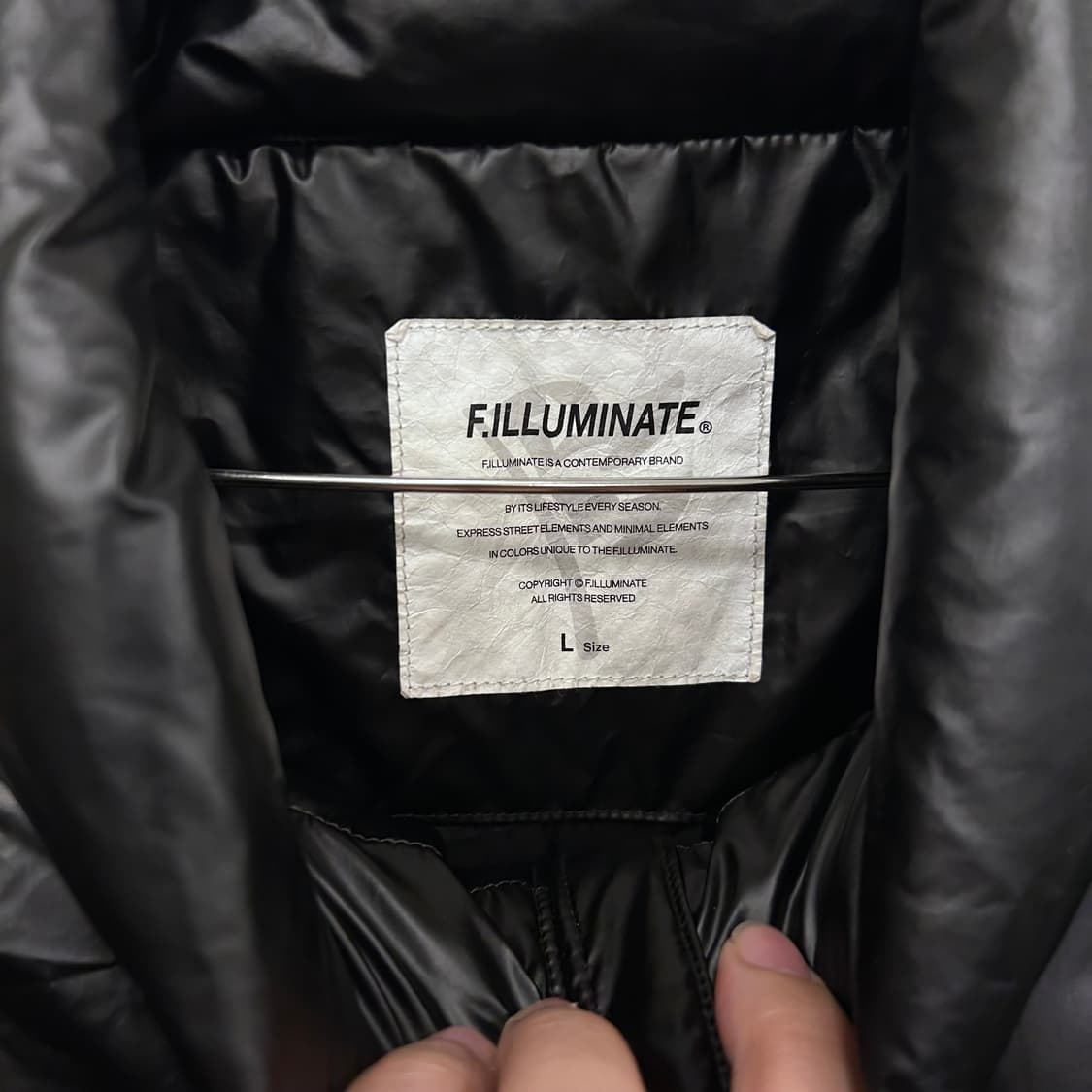 필루미네이트 블랜드 래글런 레더 패딩 상품이미지3