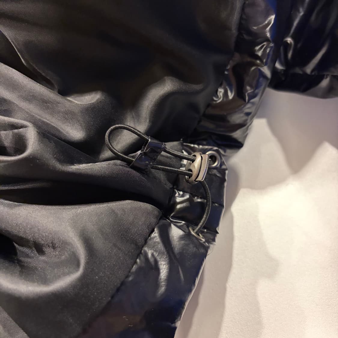 마뗑킴 포켓 유광 블랙 광택 숏 패딩 C482 상품이미지8