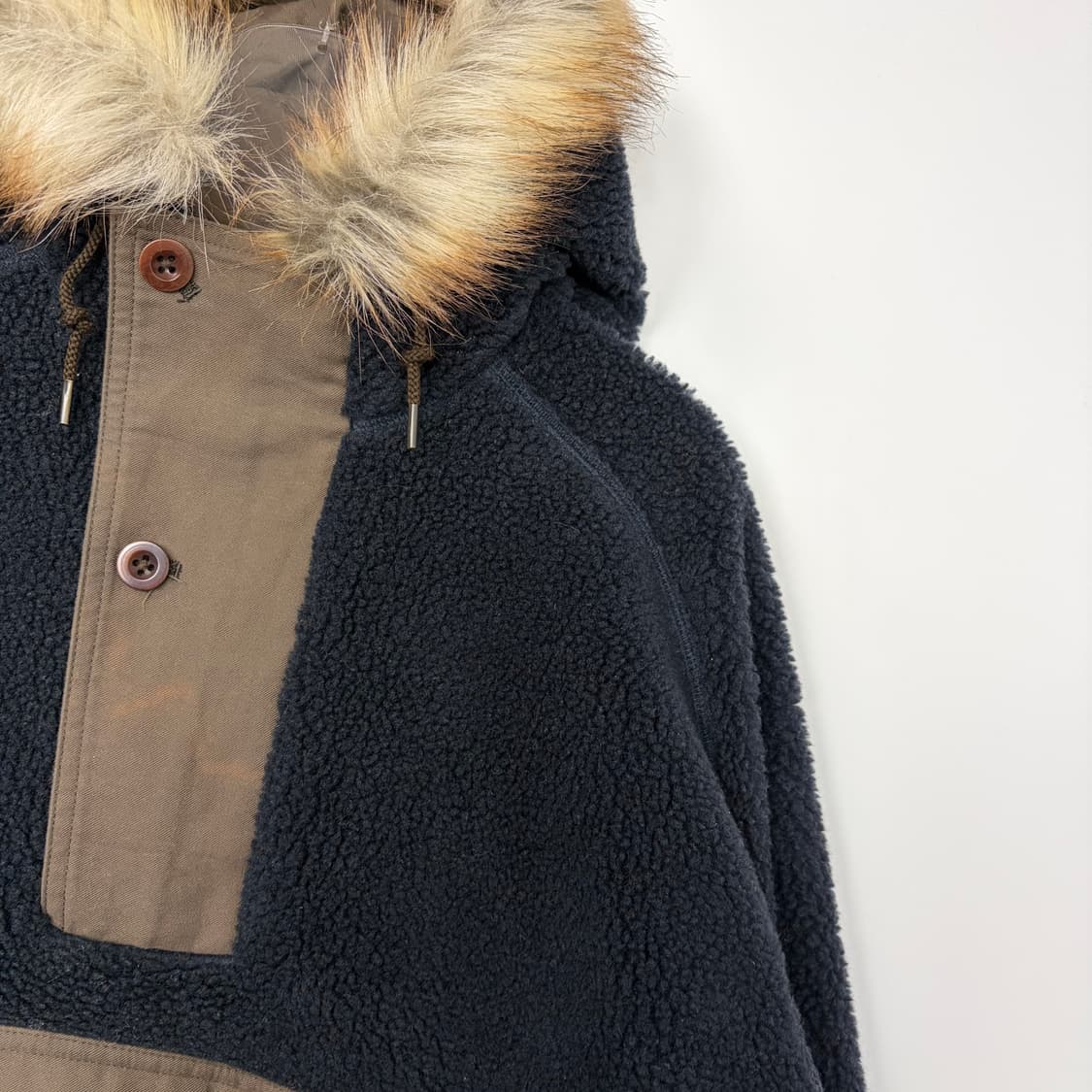 컬러 비콘 플리스 후리스 풀오버 후드 자켓 상품이미지4