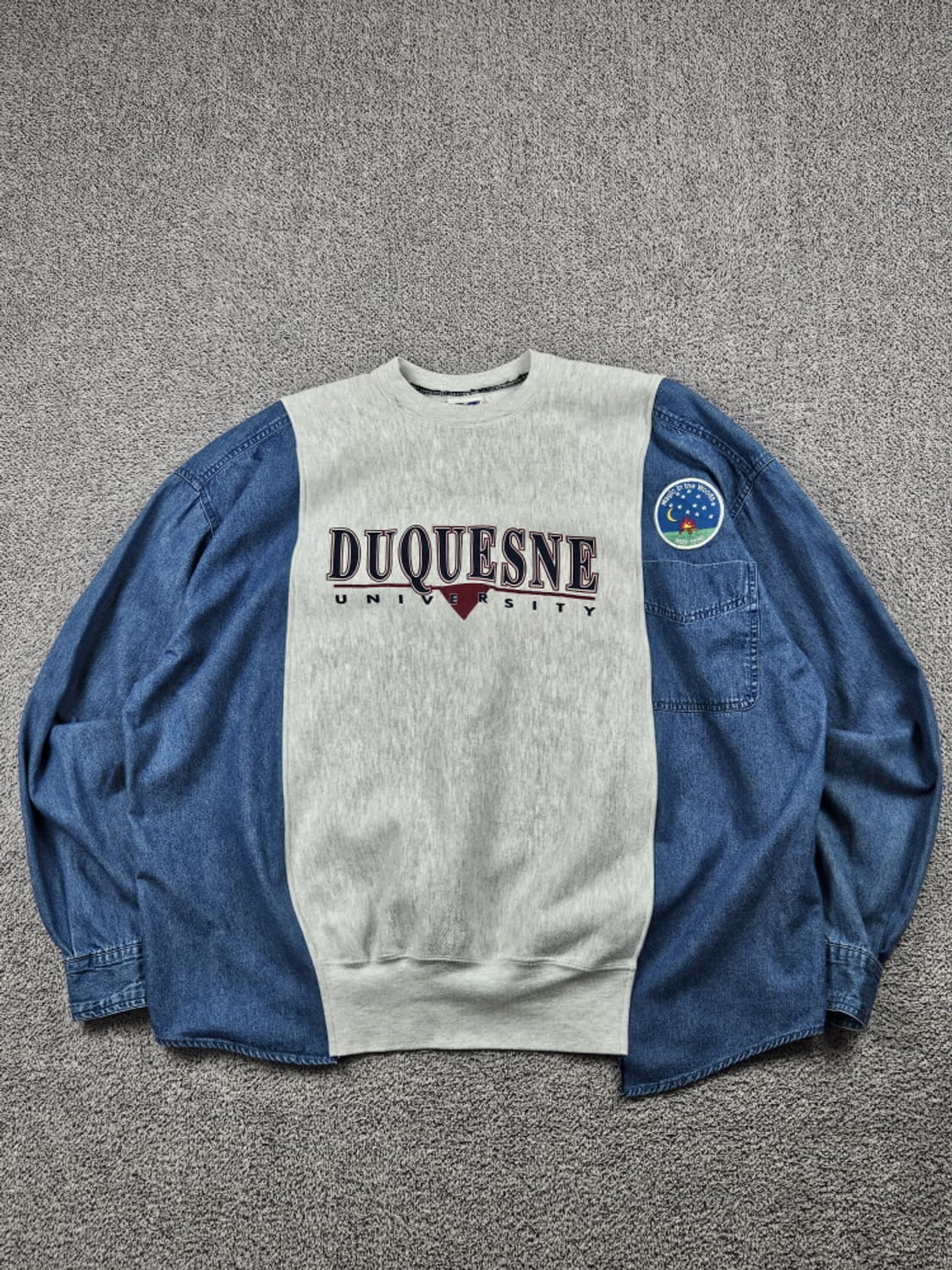 레이어컷 믹스드 MV듀케인X데님 커스텀 맨투맨 (상세설명참조/ 10225 상품이미지1