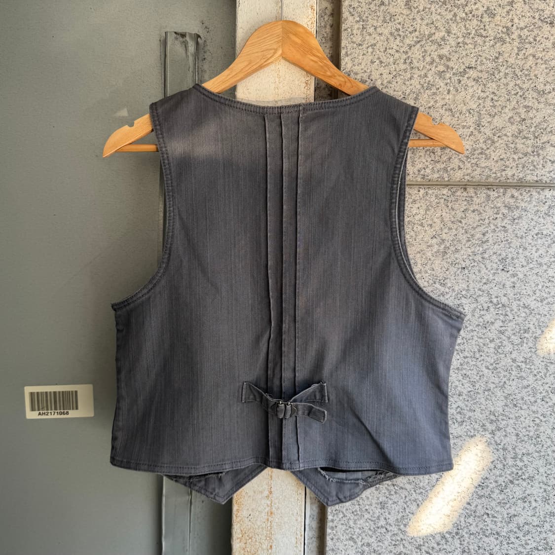 VTG 포켓 라인 힌치백 데님 베스트 상품이미지2