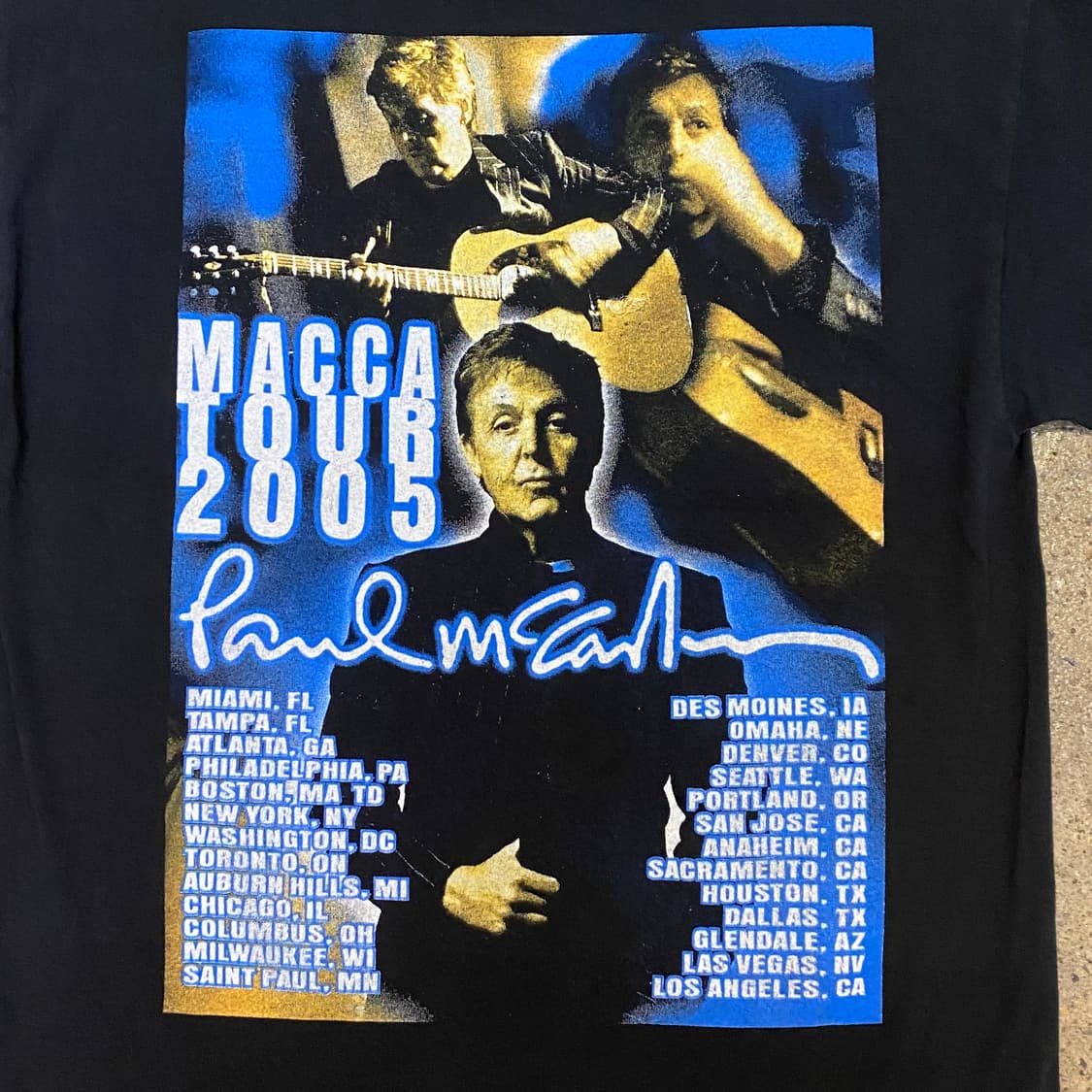 미국 빈티지 마카 MACCA 2005 투어티 락티셔츠 반팔티 상품이미지7