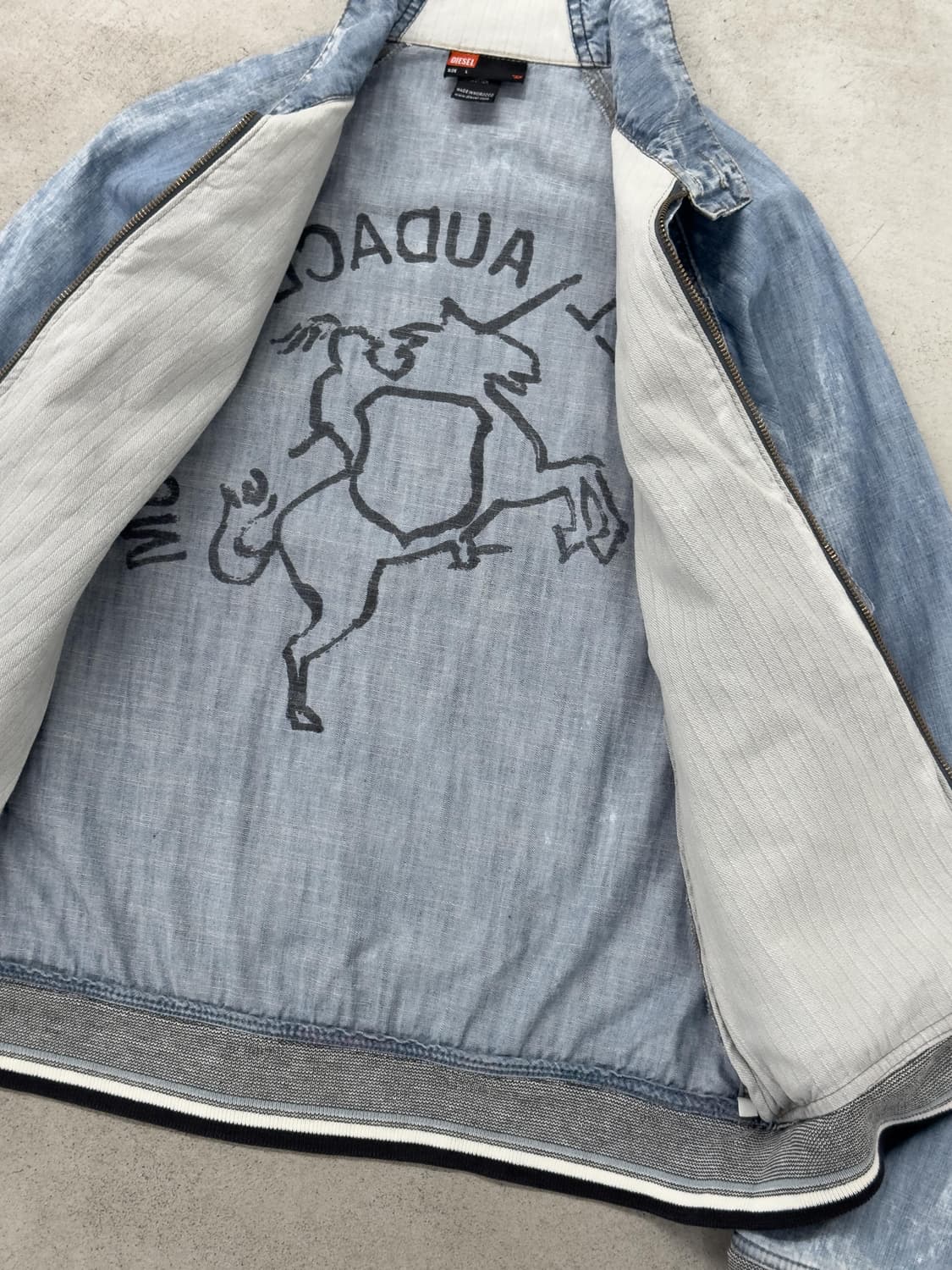 디젤 워시드 해링턴 블루종 상품이미지5