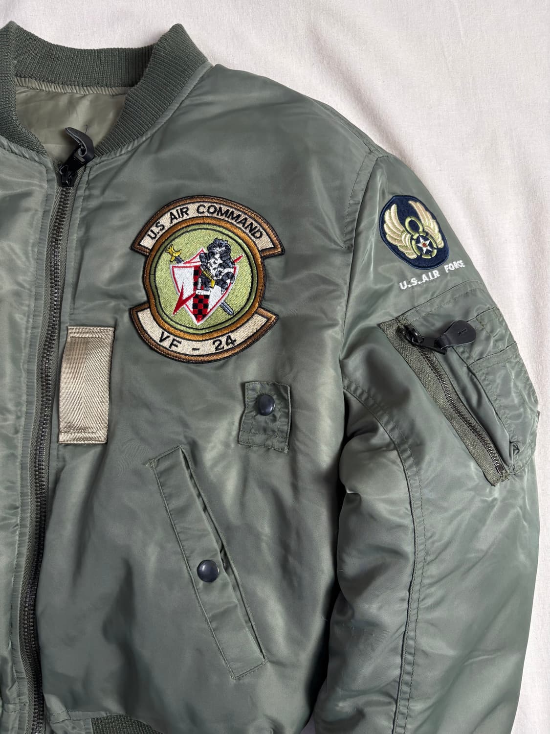 Vintage Military MA-1 밀리터리 항공 플라이트 점퍼 L 상품이미지5