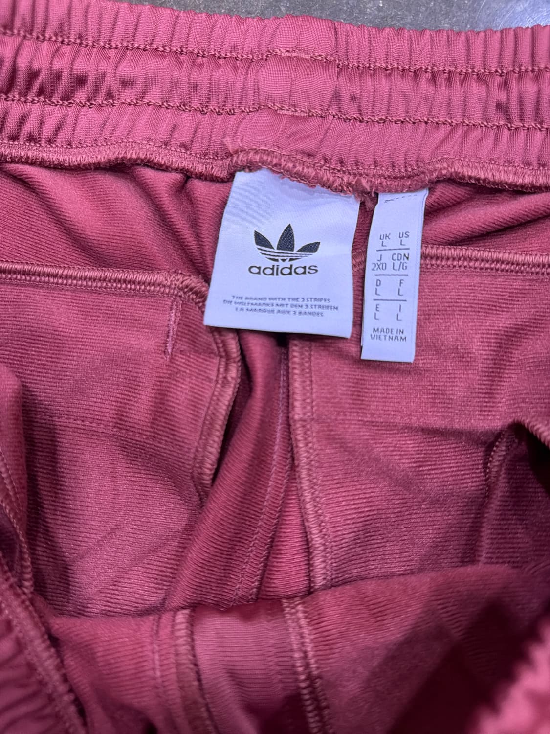 아디다스 오리지널 핀턱 와이드 트랙팬츠 버건디 L 상품이미지9