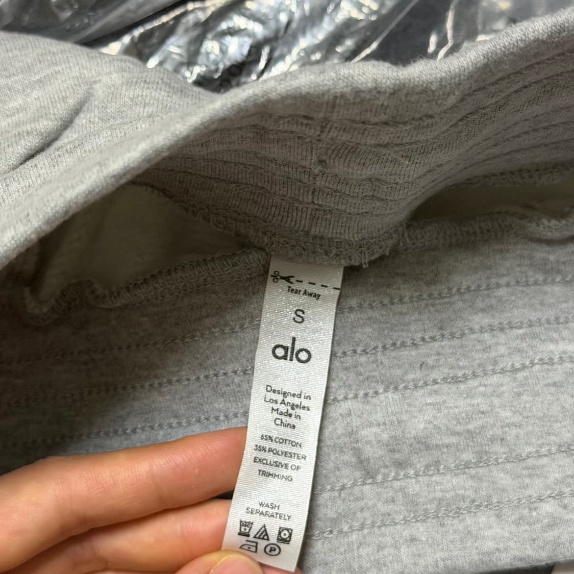 (S) 알로 Alo 하이웨스트 이지 스웻 쇼츠 반바지 그레이 상품이미지8