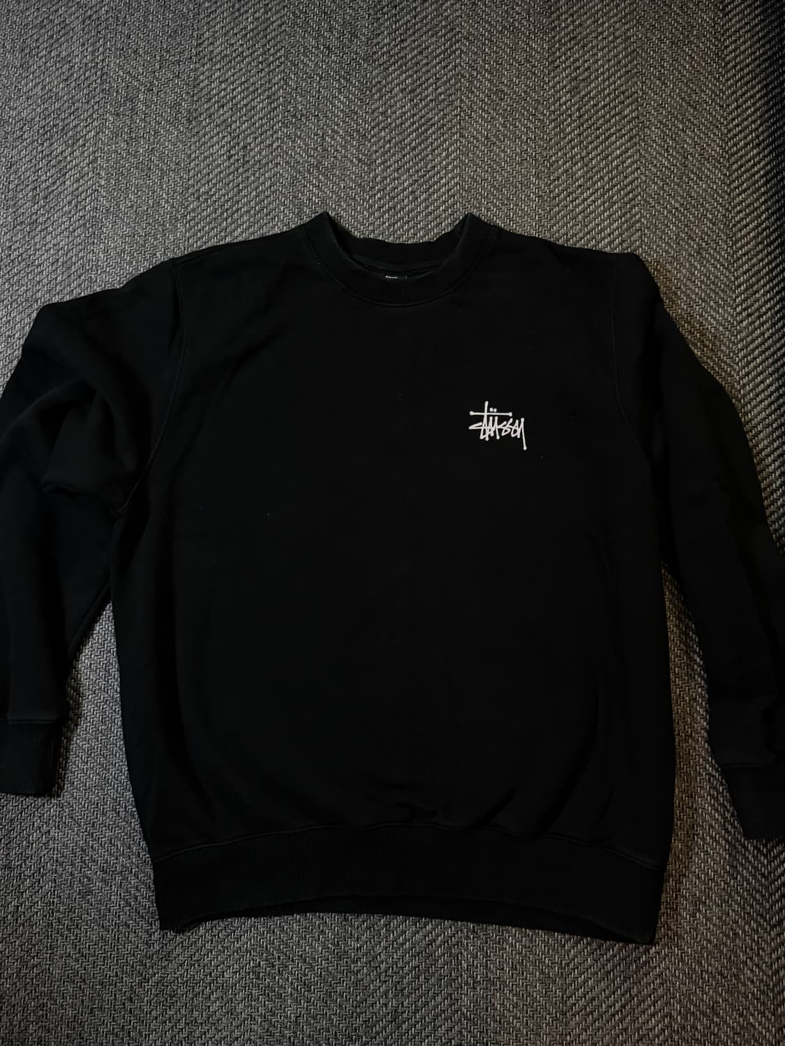 스투시 베이직 크루넥 블랙 상품이미지1