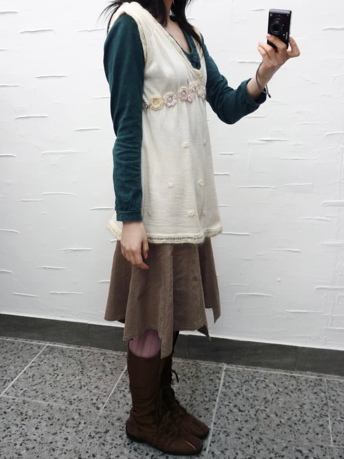 natural edge midi skirt 상품이미지3