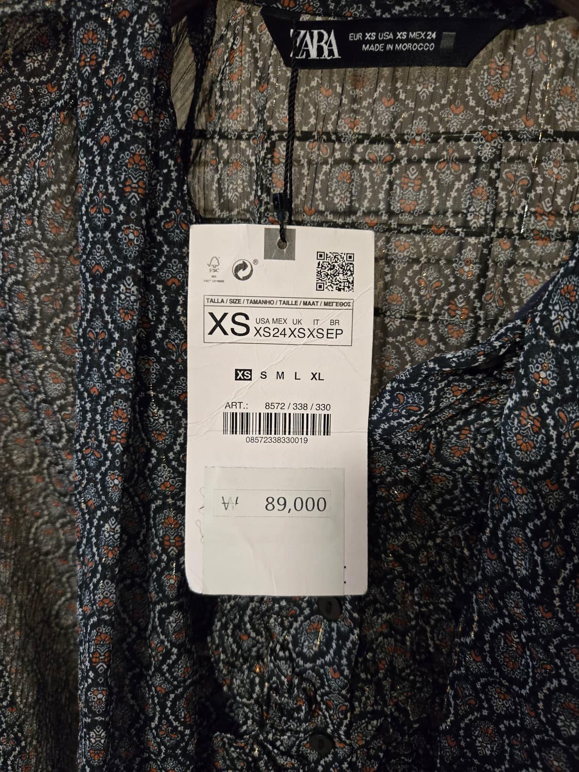 [xs/55] ZARA 자라 쉬폰 원피스 새상품 상품이미지6