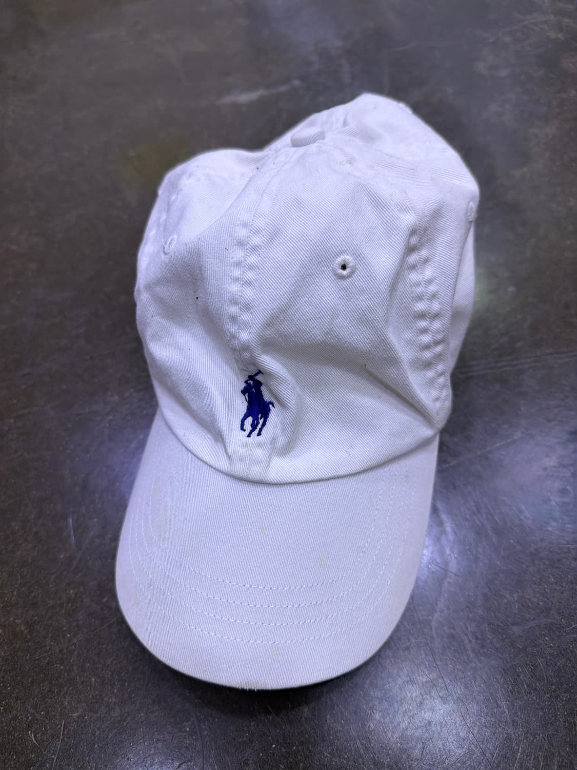 폴로 랄프로렌 포니 자수 가죽 벨트 캐쥬얼 볼캡 화이트 상품이미지2