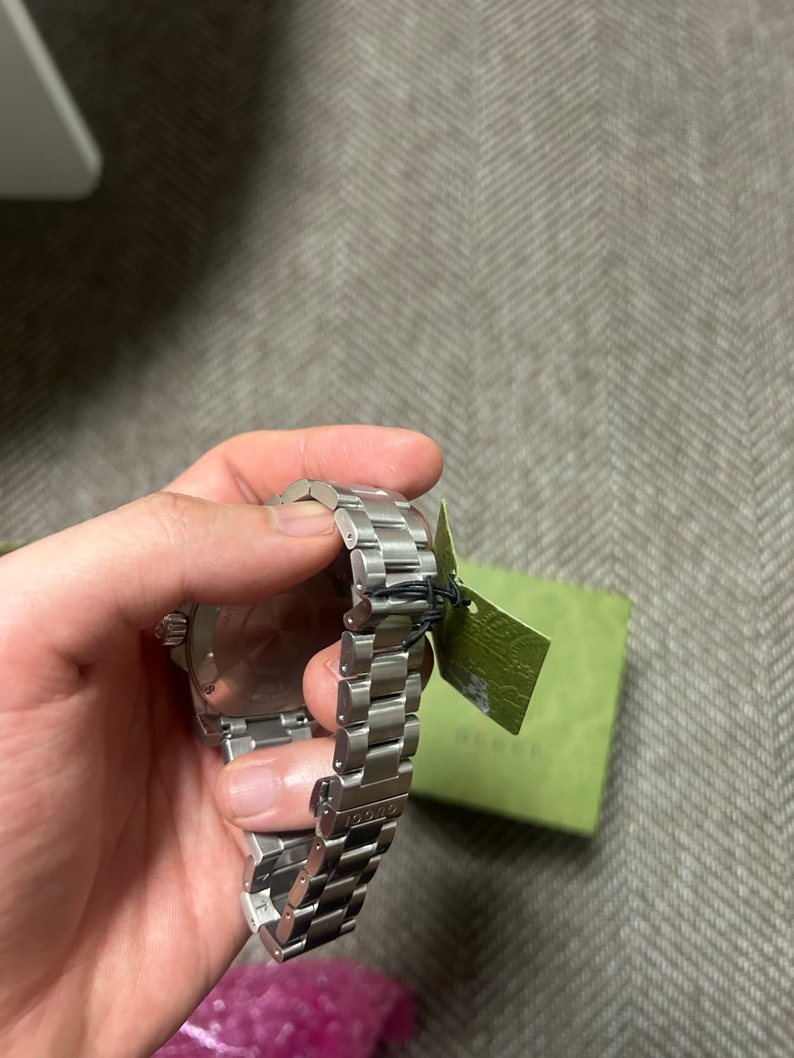 구찌 다이브 쿼츠 메탈 손목 시계 풀박스 상품이미지3