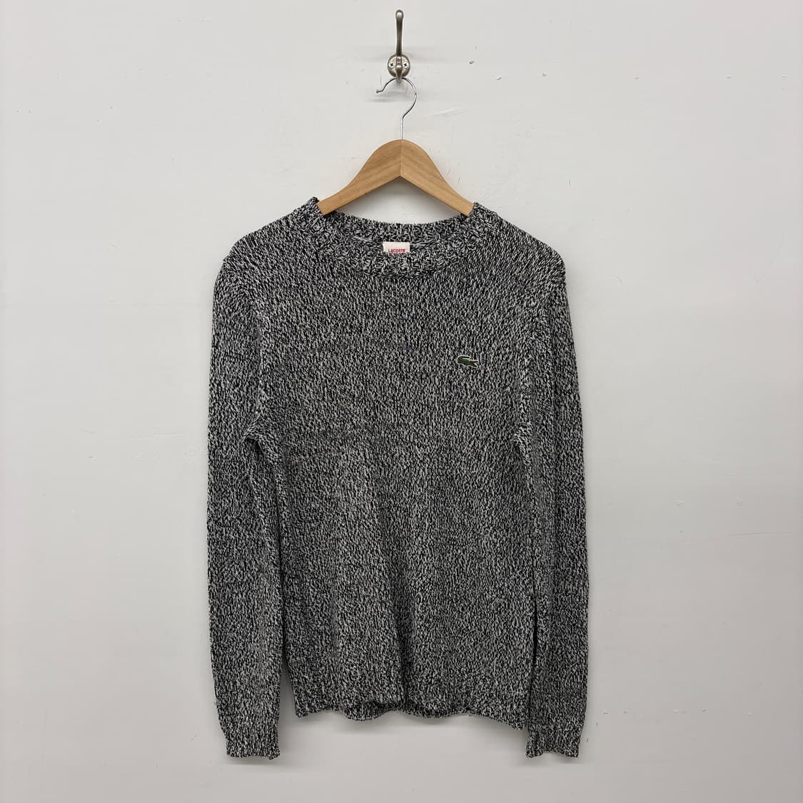 라코스테 블랙/화이트 니트 스웨터 남m 상품이미지1