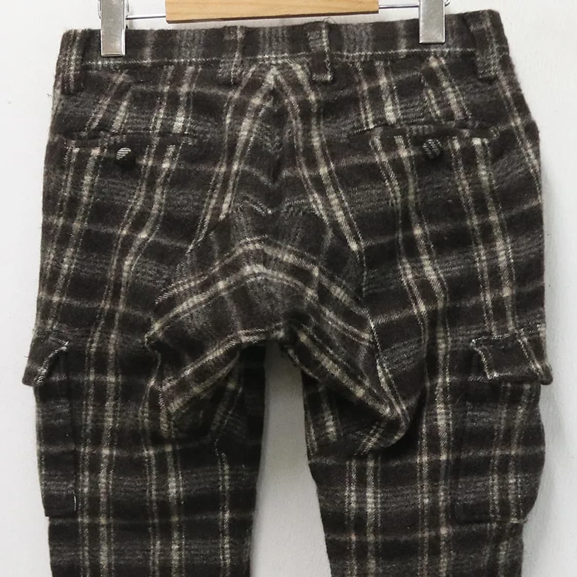 RICO 체크 울 카고 팬츠 62684 상품이미지5