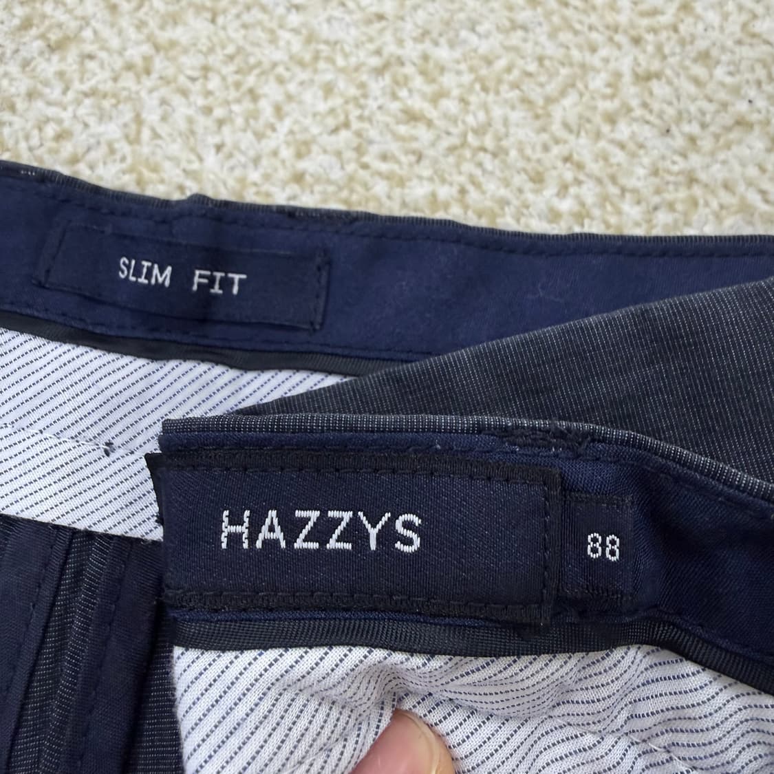 88 헤지스 슬림핏 코튼 팬츠 0202T2 상품이미지4