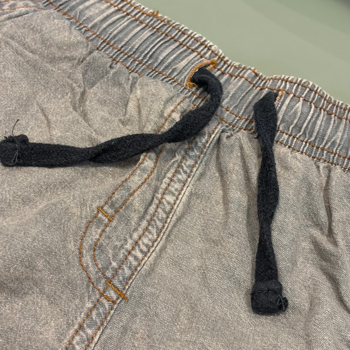 유일매물)빈티지 아디다스 그레이 데님 돌핀팬츠 숏팬츠 상품이미지3