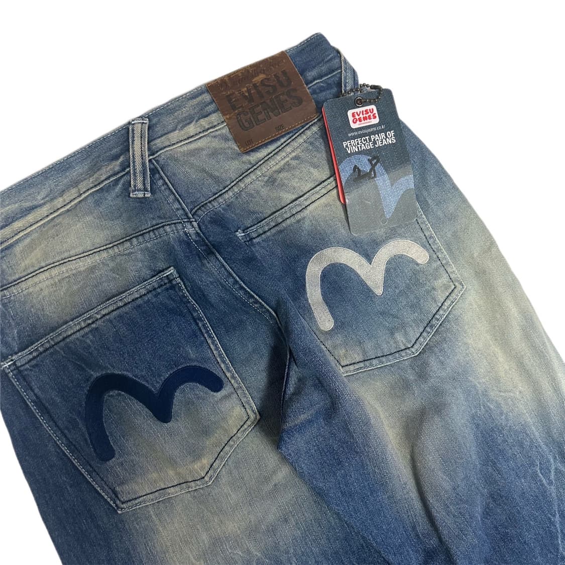 에비수 오사카 스펠아웃 백로고 워싱데님진 새상품 28 상품이미지4