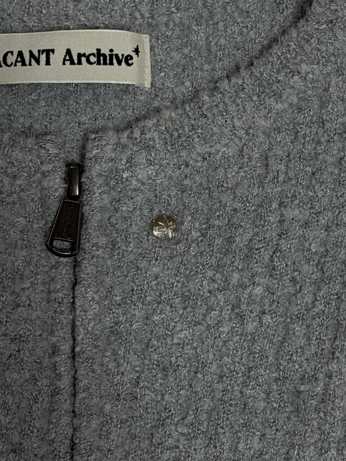 Vacant archive 니트 집업 가디건 (블랙/그레이) 상품이미지7